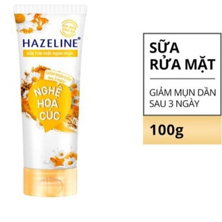 Sữa rửa mặt ngừa mụn Hazeline nghệ hoa cúc 100g