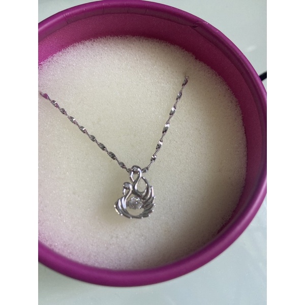 Mặt dây chuyền và dây chuyền bạc PNJ hình đôi hạc