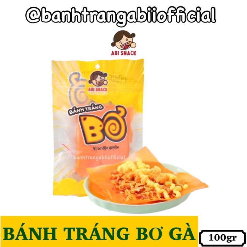 Bánh tráng bơ gà Abi full topping ruốc hành phi ăn vặt siêu ngon