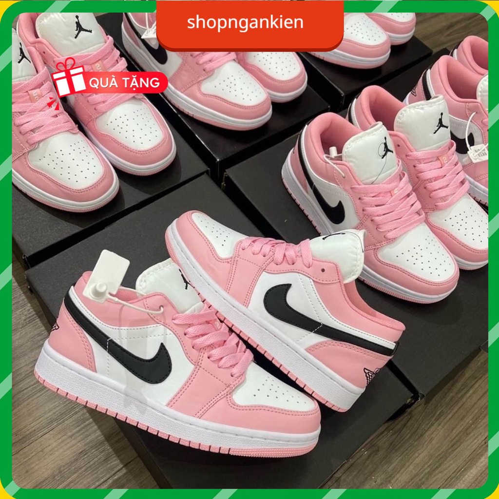 Giày thể thao jordan low high hồng trắng cổ thấp cổ cao nữ dễ phối đồ Hót Trend 2022 Full box bill+Tặng dây