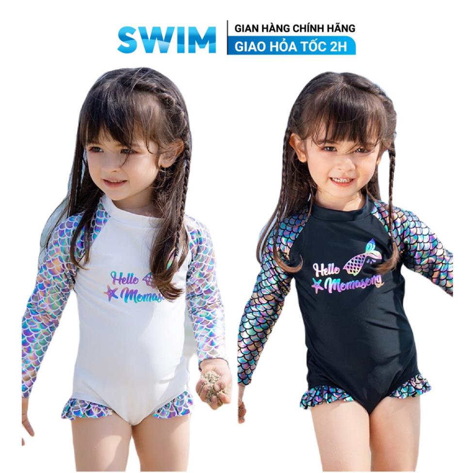 Bộ Đồ Bơi Một Mảnh Dài Tay Cho Bé 1-9 Tuổi Mẫu 3D Vảy Cá *
