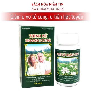Viên uống Trinh nữ Hoàng Cung - Thành phần tam thất, xạ đen, trinh nữ hoàng cung giúp ngăn ngừa U xơ, u vú, Hộp 50 viên
