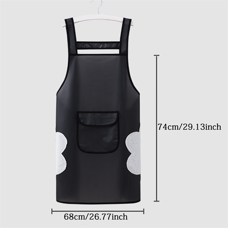 Tạp Dề Tpu Trong Suốt Chống Thấm Nước / Dầu Có Túi Lớn Tiện Dụng Cho Nữ