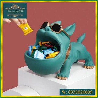 ( Có sẵn MẪU MỚI ) chú chó để bàn đựng bánh , mứt kẹo , đồ dùng nhỏ tiện lợi
