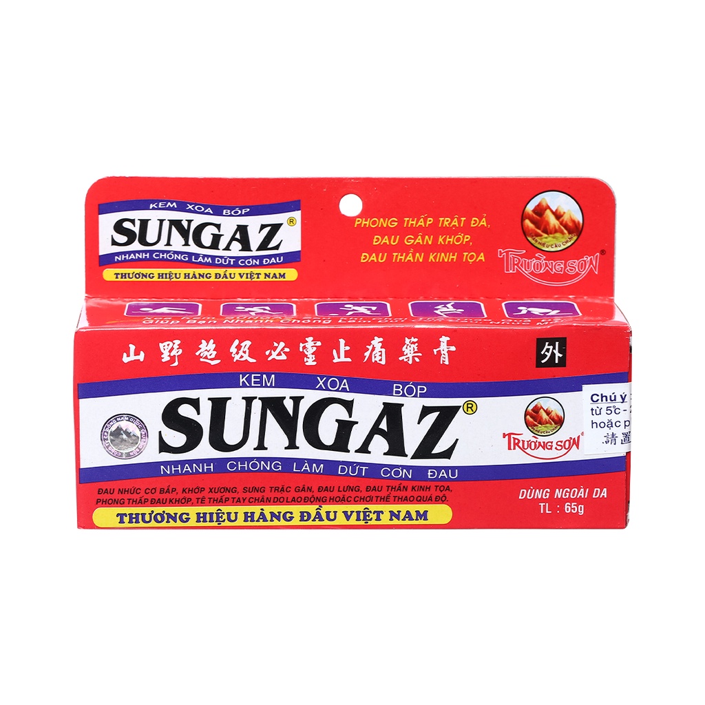 SUNGAZ - KEM XOA BÓP GIẢM ĐAU XƯƠNG KHỚP, ĐAU MỎI CƠ