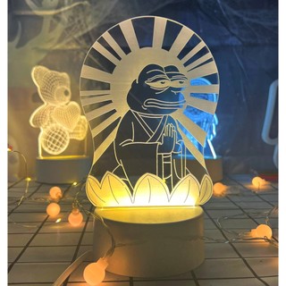 Đèn ngủ led 3d ếch pepe, quà tặng cực kỳ cute - binashop