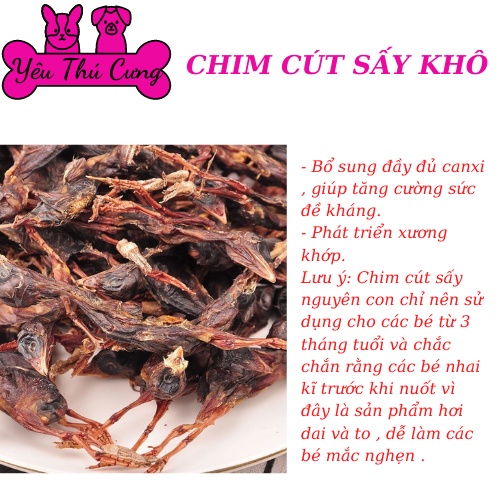 THỰC PHẨM SẤY KHÔ CHO CÁC BOSS NHIỀU VỊ GÓI 100GR- YÊU THÚ CƯNG SHOP