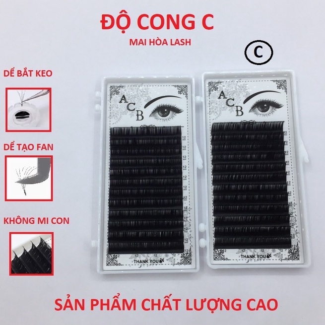 Mi khay độ cong C , Dụng cụ nối mi - keo nối mi _ Mai Hòa
