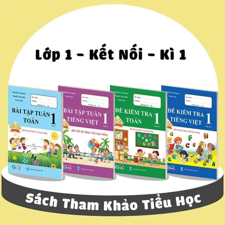 Sách - Combo Đề Kiểm Tra Và Bài Tập Tuần Toán Và Tiếng Việt Lớp 1 - Kết Nối Tri Thức Với Cuộc Sống - Học Kì 1