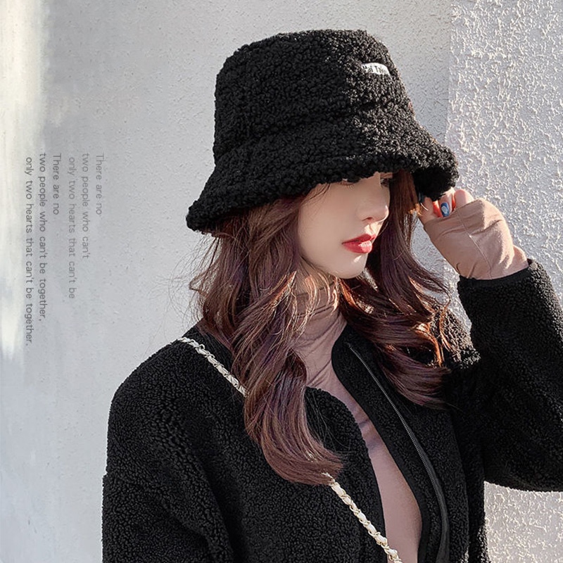 Mũ bucket lông cừu hot hit 2022 phong cách retro Hàn Quốc mềm mại giữ ấm thời trang thu đông dành cho nữ nam HANASO M108
