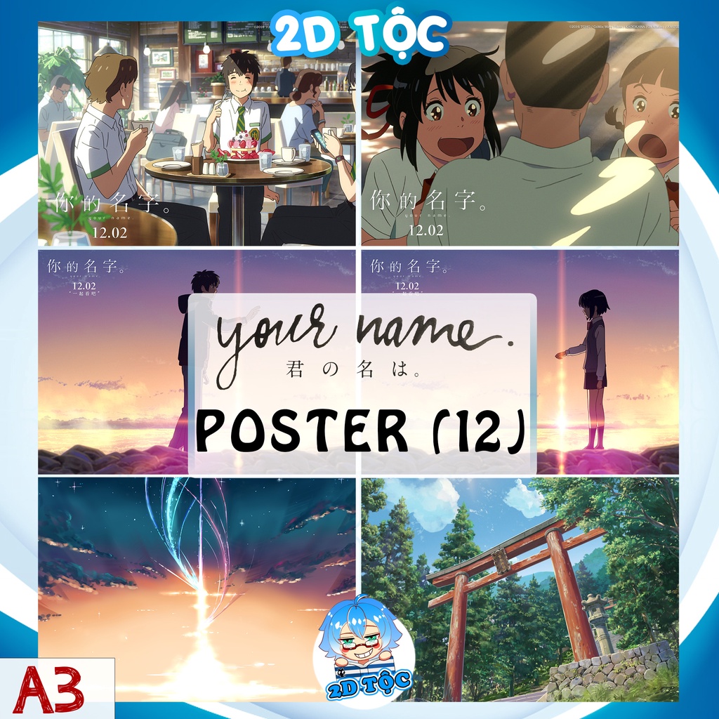 Poster A3 Anime Kimi no Na wa (12) Chất Liệu Giấy Cao Cấp - 2D Tộc Shop