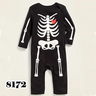Bodysuit dài hình xương người cho bé diện Halloween từ 0-18m | Bigbaby Shop