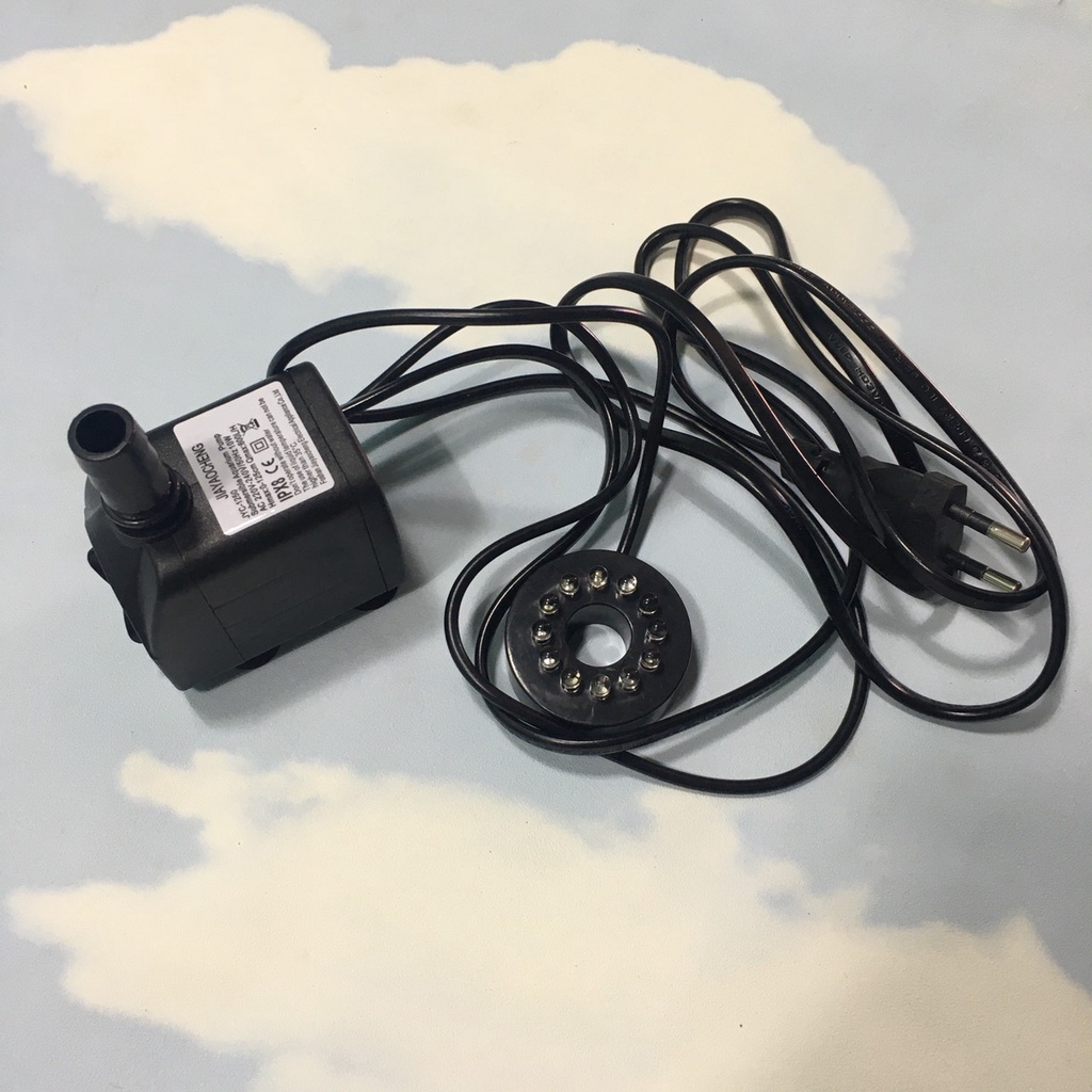 Bơm bể cá 220V kèm đèn 12 bóng đổi màu