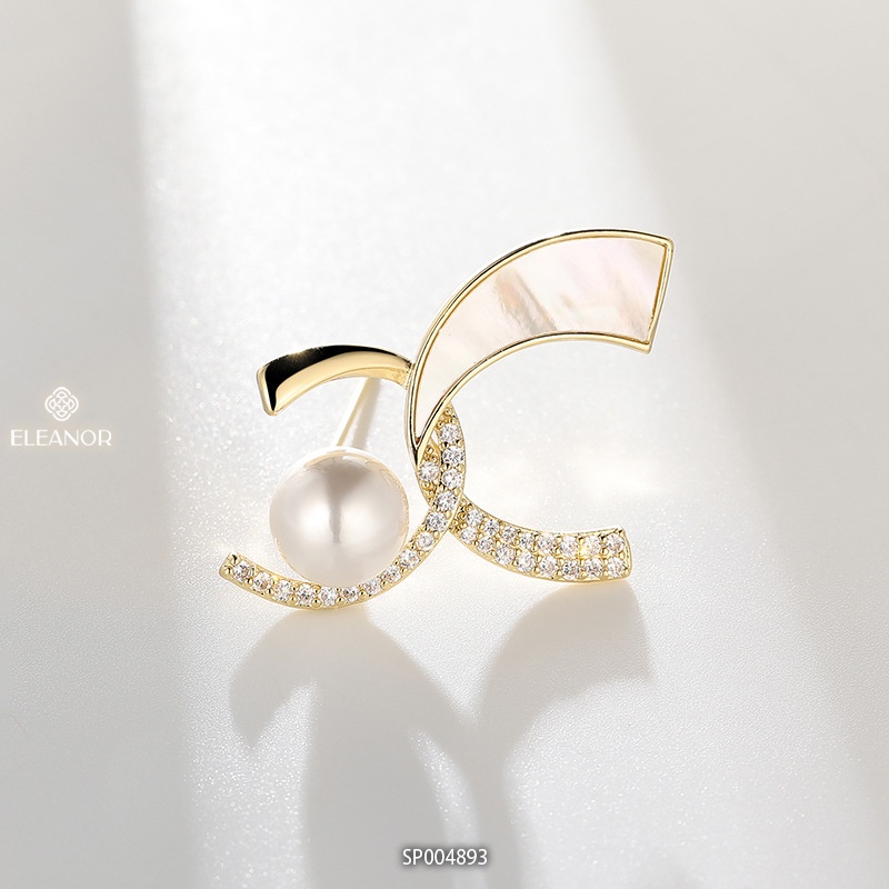 Ghim cài áo nữ Eleanor Accessories đính đá chữ X  phụ kiện thời trang 4893