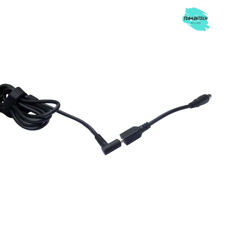 Đầu chuyển Sạc HP, Dell chân Kim nhỏ ra chân kim lớn -  Cáp chuyển đổi nguồn 4.5 x 3.0 mm sang 7.4 x 5 mm - TD8426TECH