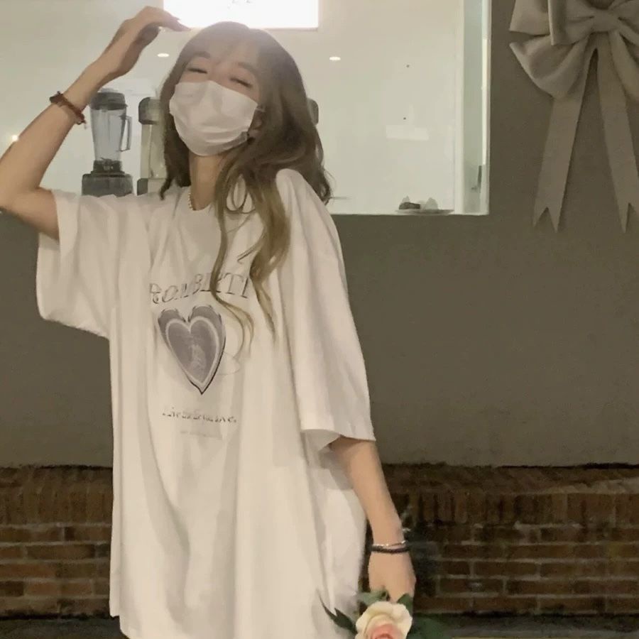 NRVP Áo Thun Unisex Mùa Hè Dáng Suông Tay Cộc Phong Cách Hàn Quốc Cho Nam Nữ