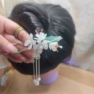 Trâm cài tóc hoa mận trắng