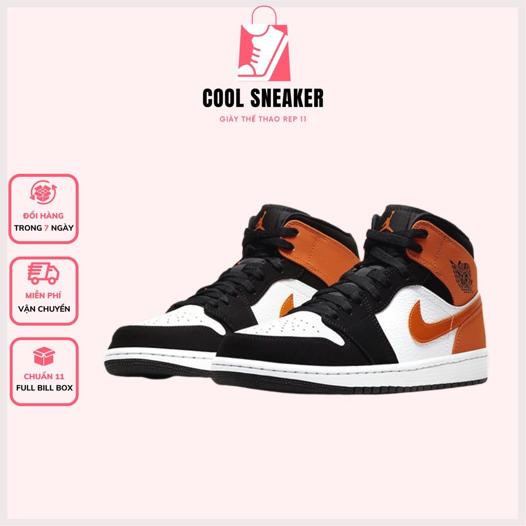 Giày Thể Thao Sneaker 𝗝𝗼𝗿𝗱𝗮𝗻 Cao Cổ - Giày 𝗝𝗼𝗿𝗱𝗮𝗻 Cổ Cao JD1 High Nam Nữ Màu Cam Đen Full Box