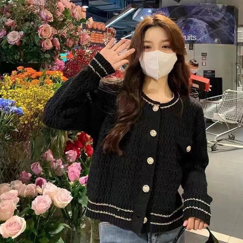 Áo khoác cardigan SUXI dệt kim tay dài màu sắc thanh lịch cho phái nữ