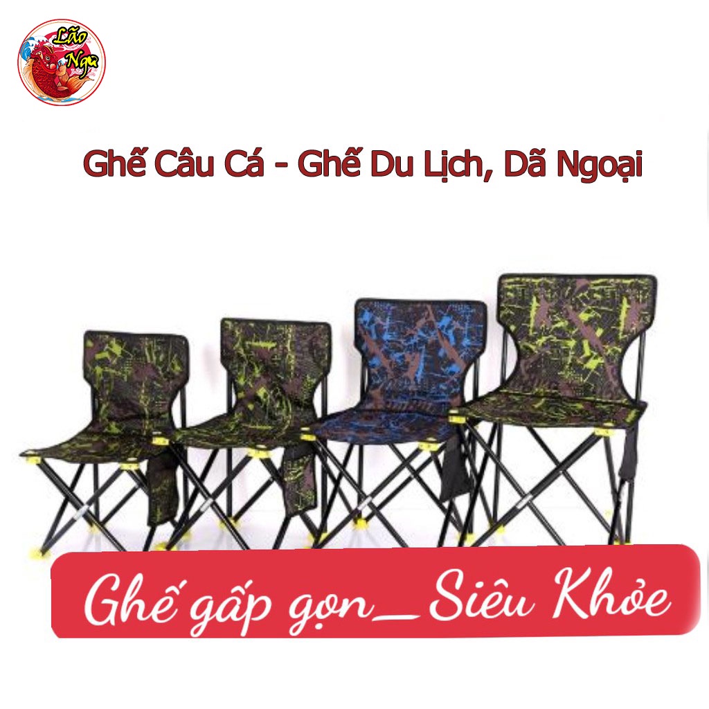 Ghế câu cá rằn ri gấp gọn siêu bền Giá siêu rẻ hàng chất lượng Ghế câu cá dã ngoại -Đ𝗢̂̀𝗖𝗔̂𝗨373