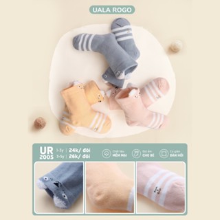 Tất cho bé Ualarogo 0 - 5 tuổi cotton len sợi tre thấm hút mềm thoáng giữ ấm chân 2001