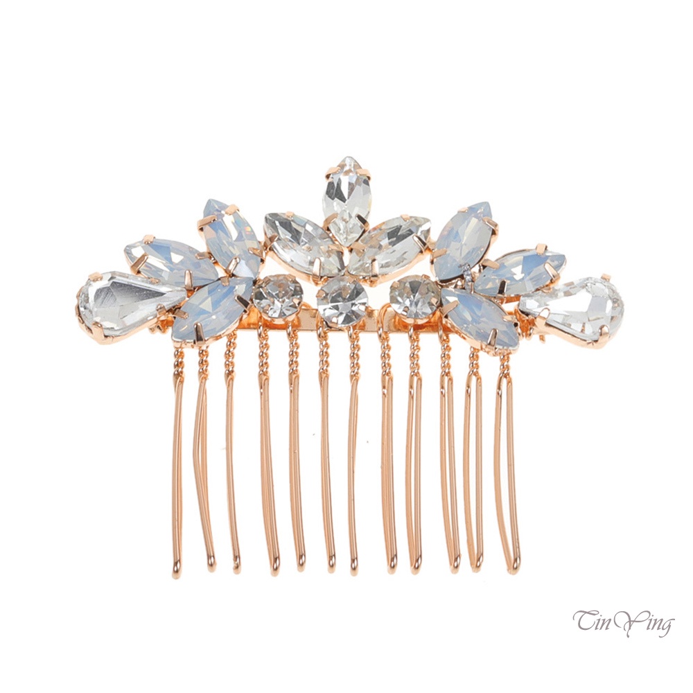 GETNOIVAS Lược Cài Tóc Đính Đá Bằng Hợp Kim Nhiều Màu Sắc Dành Cho Phù Dâu Đám Cưới