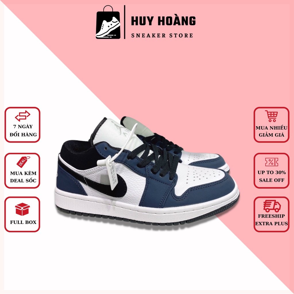 Giày thể thao sneaker 𝗝𝗼𝗿𝗱𝗮𝗻  nam nữ , giày 𝗝𝗼𝗿𝗱𝗮𝗻 cổ thấp màu xanh navi Full Box Jax.Sneaker