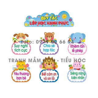 Decal trang trí - lớp học hạnh phúc 005