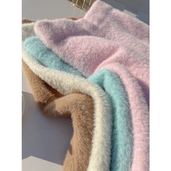 Chân váy len lông thỏ mềm mịn dáng ngắn  A035