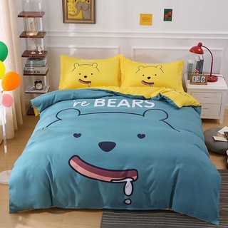 Trọn Bộ Chăn Ga Gối ( Set 4) Cotton Tina MẪU BÁO HỒNG.Siêu Cute Dễ Thương. Shopalot2 Shop