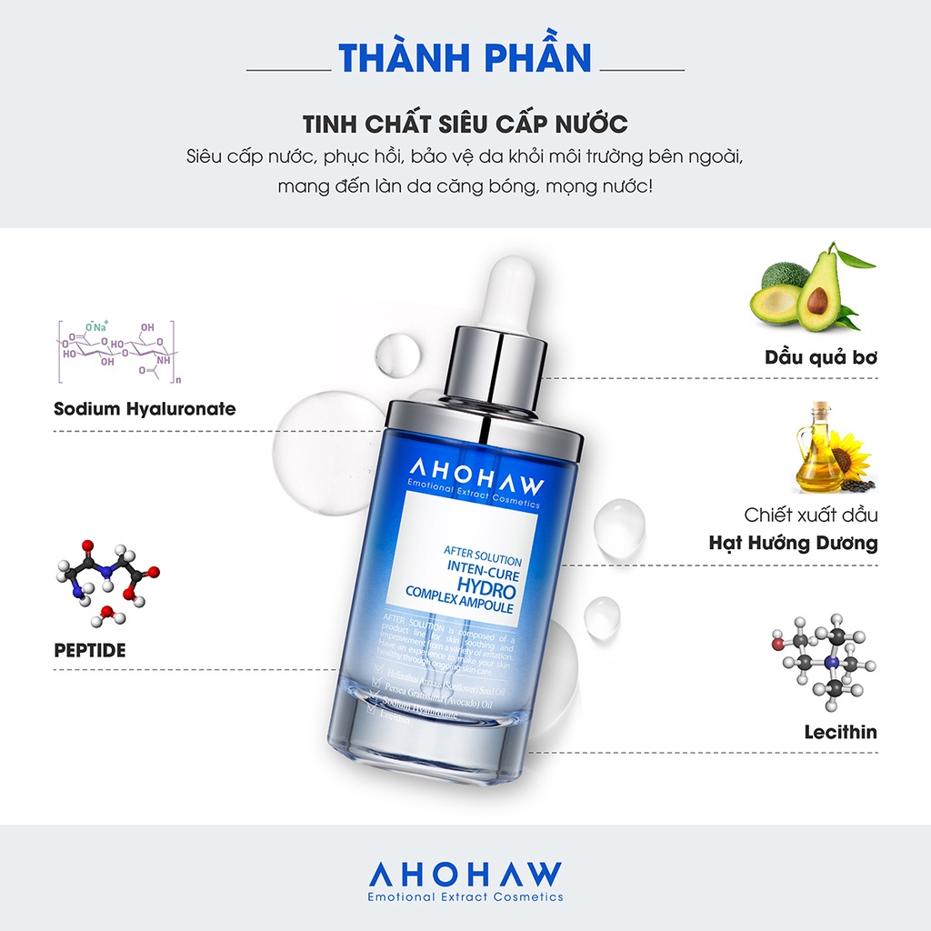 Serum cấp ẩm Ahohaw After Solution Inten Cure Hydro - Cấp Ẩm, Căng Bóng Da 150ml