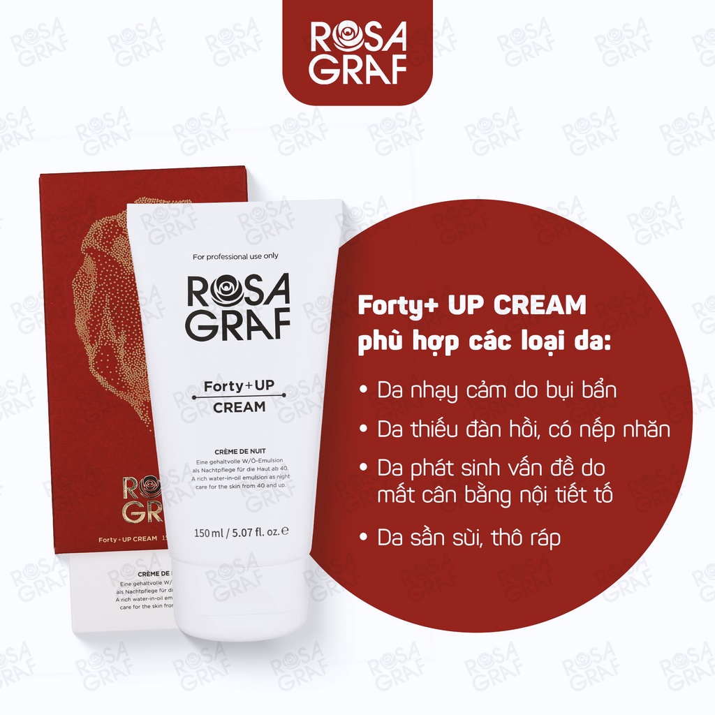 [Quà Tặng]Kem dưỡng cao cấp Chống lão hóa, Giảm nếp nhăn và Căng bóng Rosa Graf Forty Plus Up Cream Be'Balance (150ml)