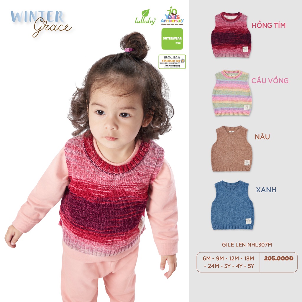 9M-5Y Áo gile len Lullaby NHL307M