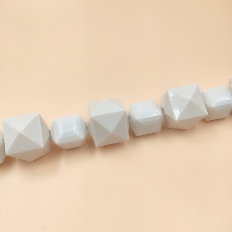 Flgo Vòng cổ Acrylic Dạng Chuỗi Hạt Hình Học Ngắn Dày Không Đối Xứng Màu Sắc Phong Cách Âu Mỹ