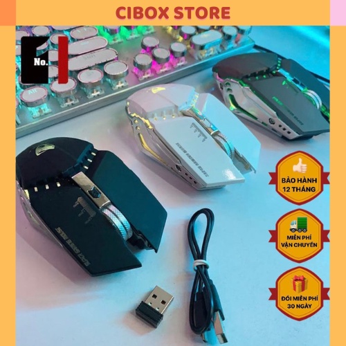 Chuột không dây Twolf Q15 Led Rgb,chuột máy tính xách tay máy tính để bàn phát sáng chơi game cực thích Cibox Store