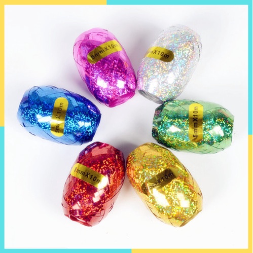 Ruy băng kim tuyên hình tổ kén buộc đuôi bóng cuộn 5mm X 10 mét