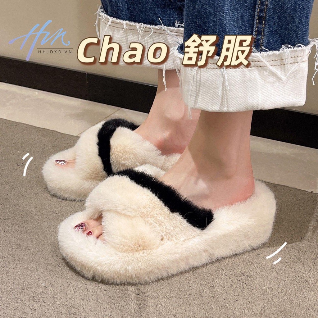 Dép Lông Mùa Hè 2022 Chất Lượng Cao Cảm Giác Beau Đường Phố Châu Âu Cho Nữ