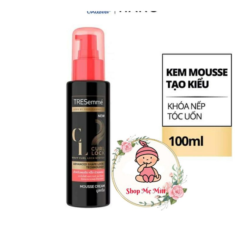 Kem mousse tạo kiểu tresemmé giúp khóa nếp tóc uốn 100ml