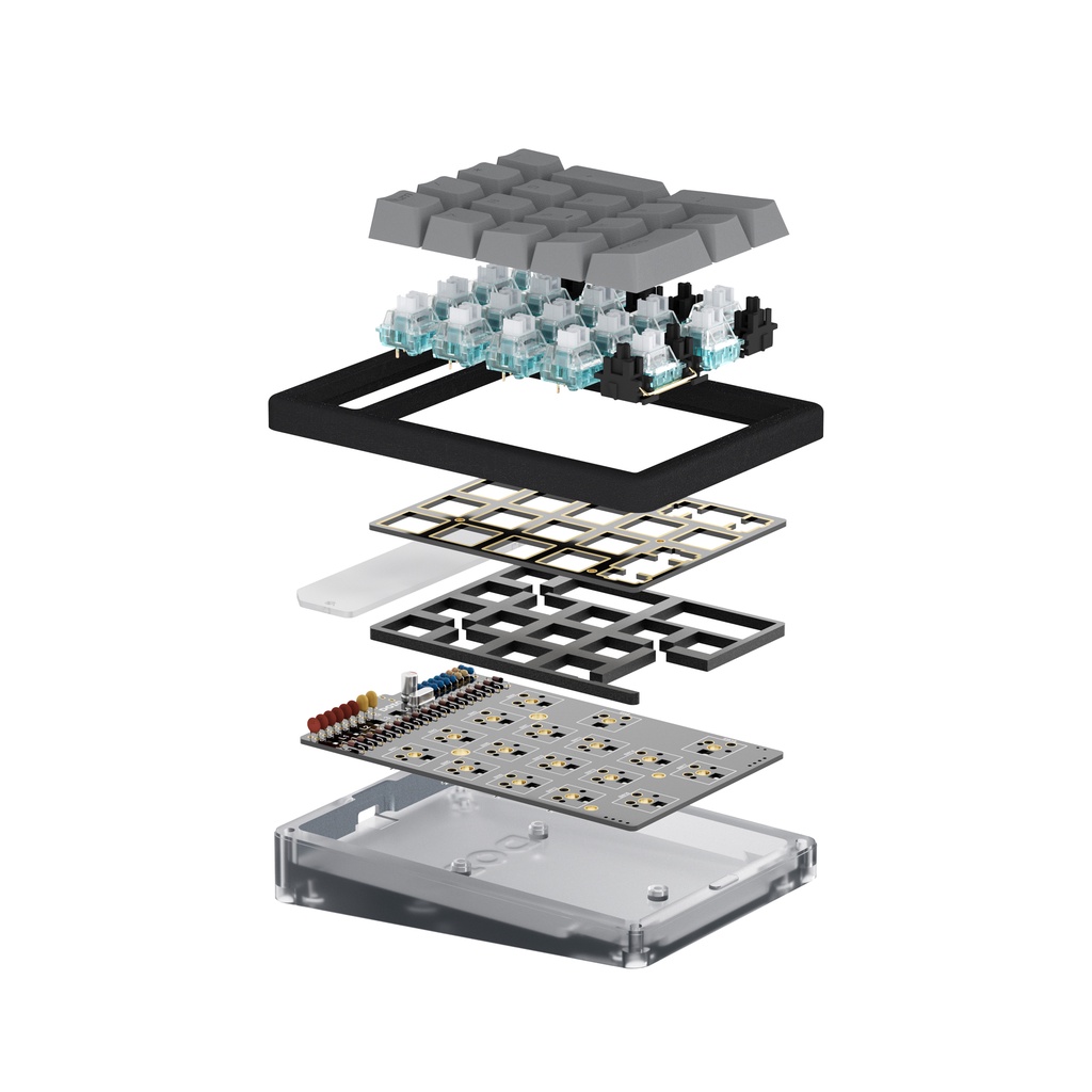 Bàn phím Doio 17 Numpad, cài đặt hot key, hot swap, nhôm nguyên khối cnc, hot swap, led RGB, usb type C