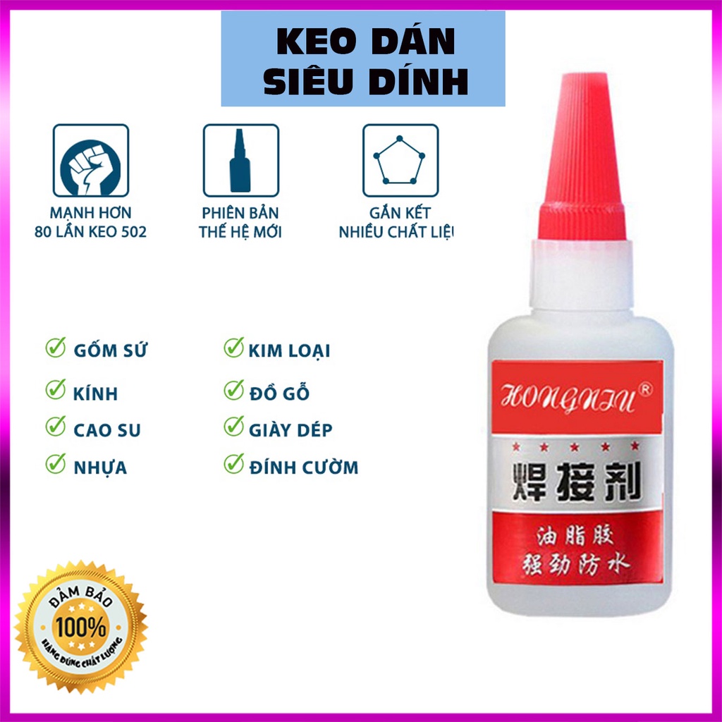 Keo Dán Siêu Dính, Keo Dán Đa Năng Dán Tất Cả Vật Liệu Bằng Gỗ, Vải, Gốm Sứ, Nhựa An Toàn Với Da Tay MIFOFA