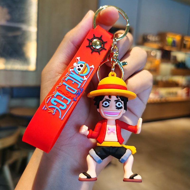 2 Móc Chìa Khóa PVC Hình Nhân Vật Luffy Trong ONE PIECE BY2