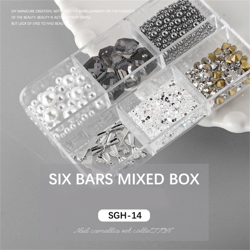 Sa Hộp Hạt Ngọc Trai Giả Đính Móng Tay Nghệ Thuật