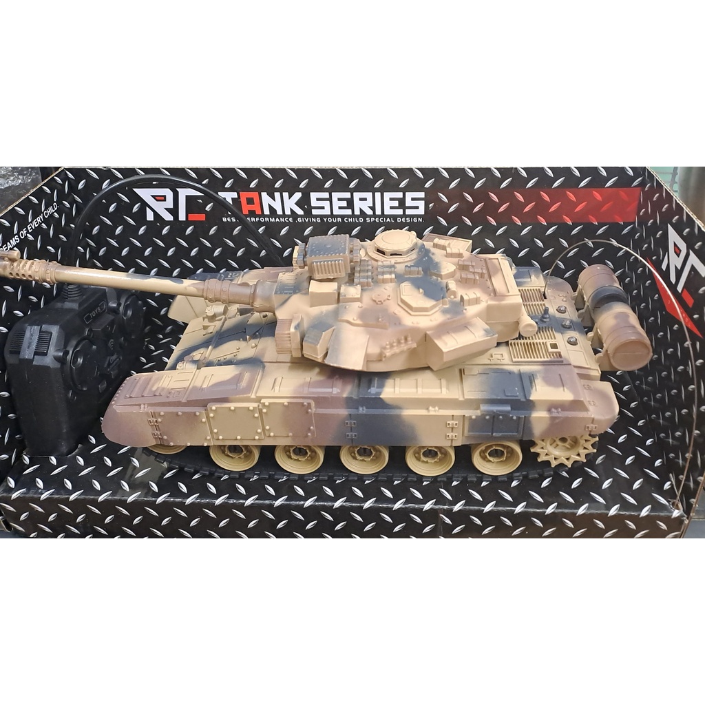 Trò chơi xe tăng điều khiển chạy bằng xích dùng pin sạc phát nhạc có đèn