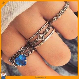 Set 6 nhẫn đeo khớp ngón tay phong cách boho thời trang cho nữ