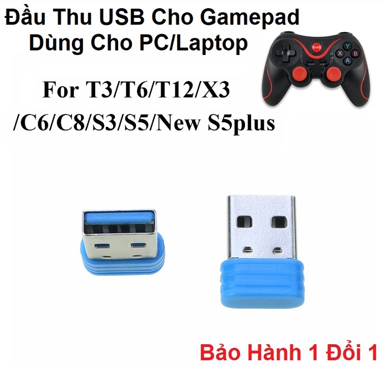 Đầu Bắt Tín Hiệu Cho Tay Cầm Game, X3/T3/V13, USB Thu Tín Hiệu Bluetooth - Cho Tay Cầm Chơi Game - Dùng Cho PC/Laptop