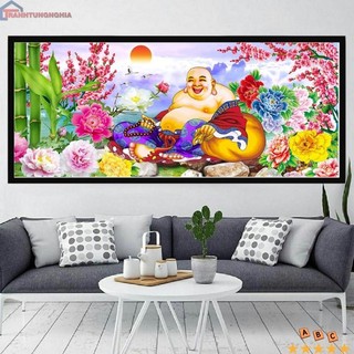 Tranh thêu chữ thập phật di lạc LV3469 (1m x 50cm) LV3495 (1m46 x 71)