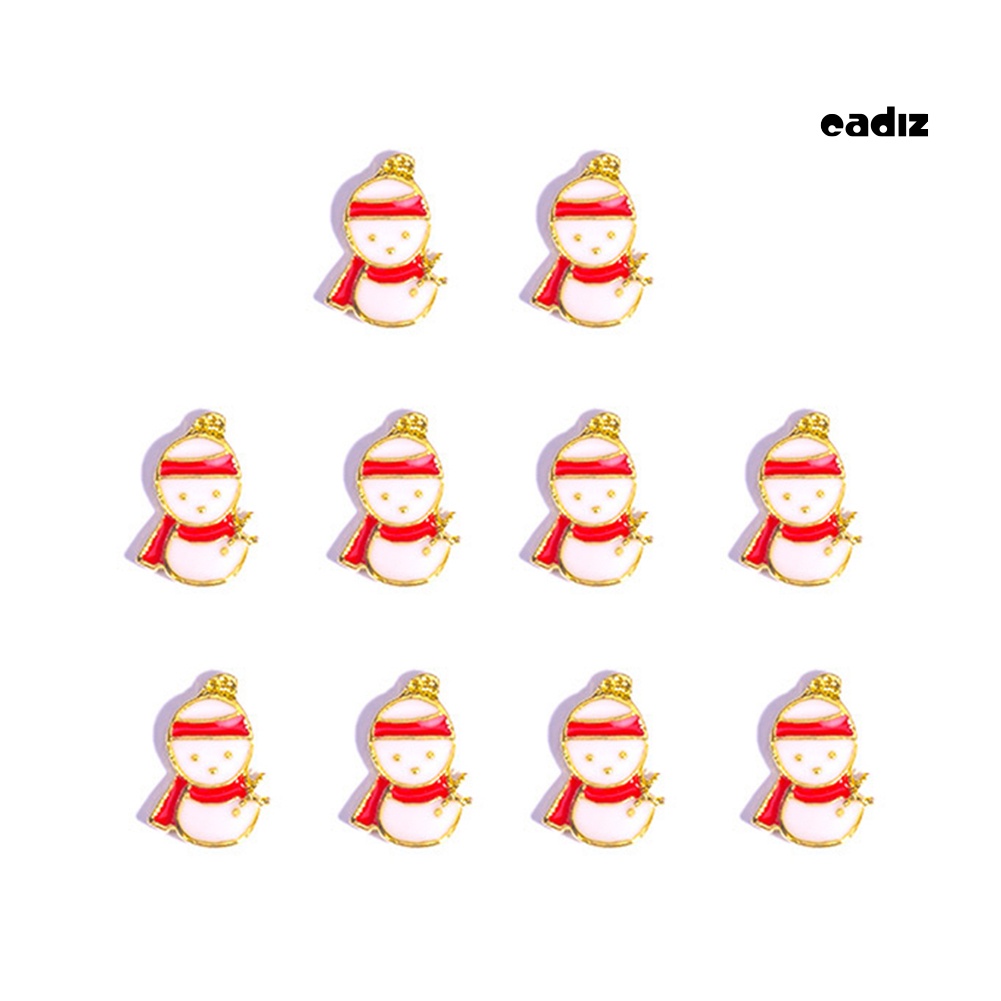 Set 10 Phụ Kiện Trang Trí Móng Tay Nghệ Thuật Chủ Đề Giáng Sinh