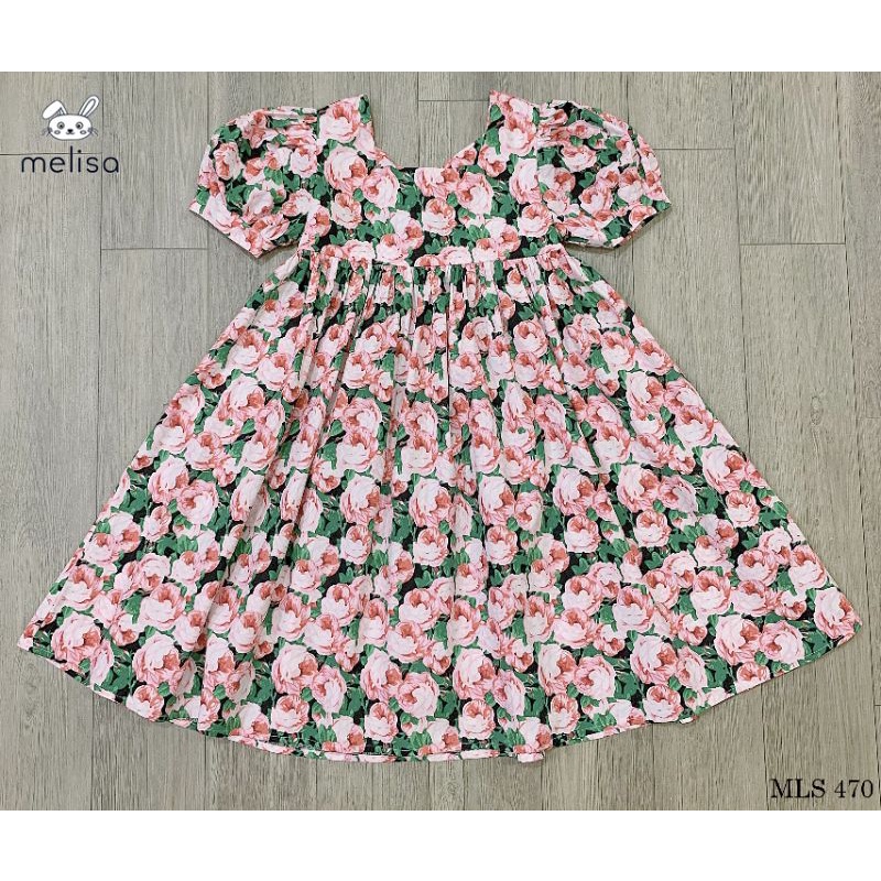 Đầm hoa vải thô Melisa mẫu hot năm 2022