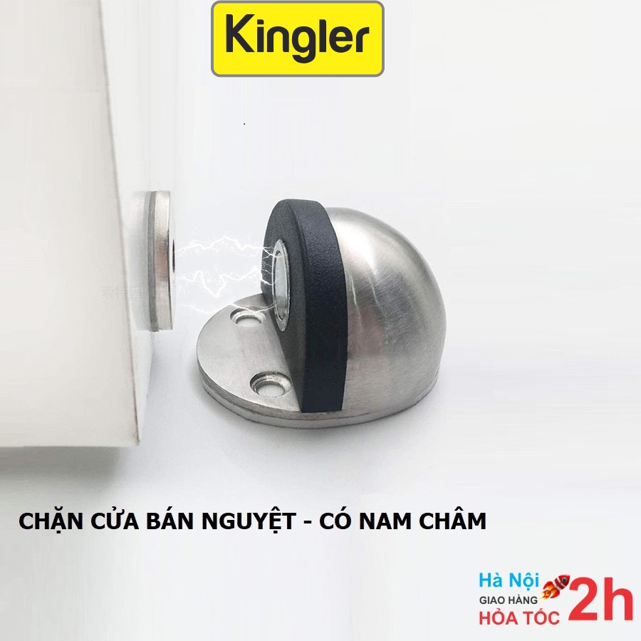Chặn Cửa - Kingler, Bán Nguyệt Gắn Sàn Nam Châm Nhiều Màu Lựa Chọn, Chống Va Đập Cánh Cửa, Tiện Dụng Gia Đình. 1200