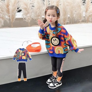 Set đồ thời trang xuân thu 2022 hai món phong cách mới cho bé gái